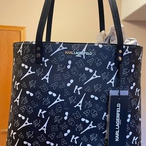 Karl Lagerfeld Saffiano faux leather tote